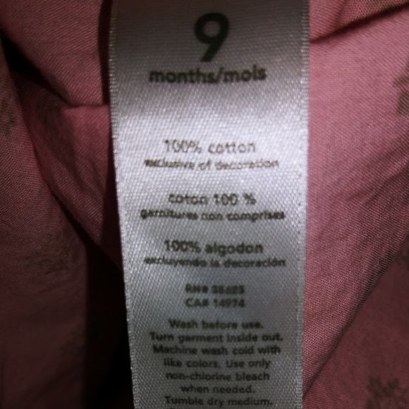 Carter's Toddler Pink Flower shirt 9M - Picture 6 of 7